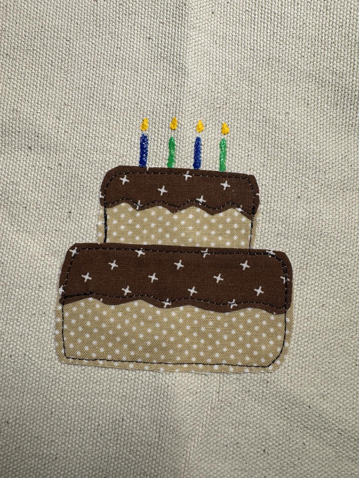 Layered Cake with frosting applique pattern