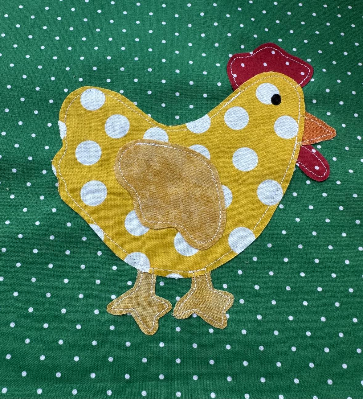 Chicken applique pattern