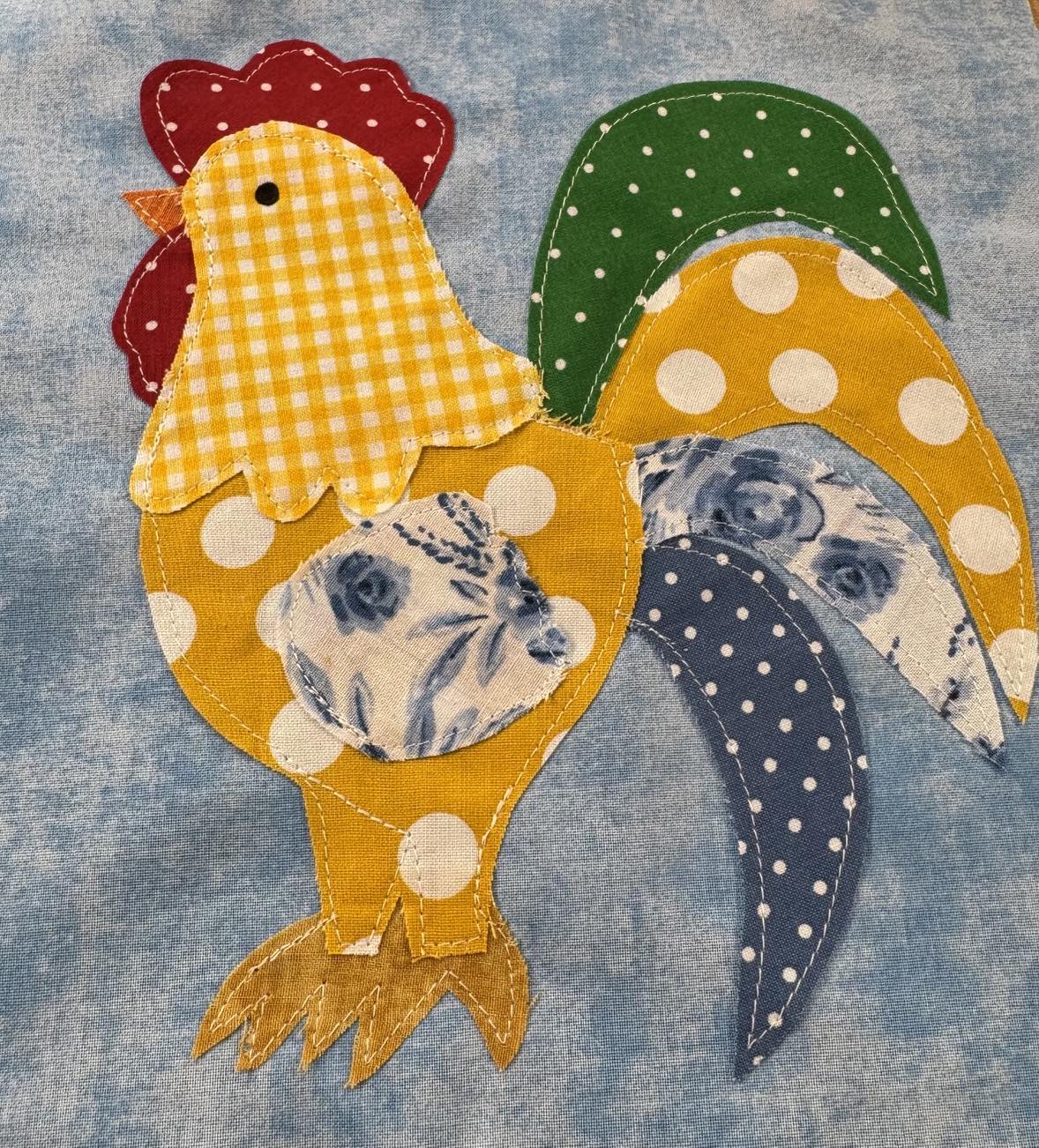 Rooster applique pattern