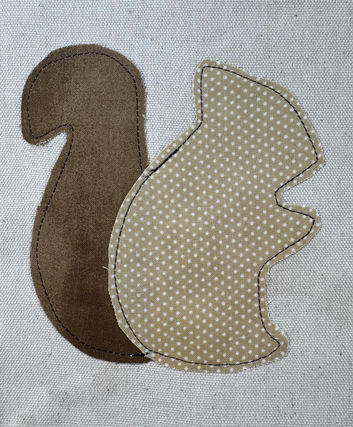 Squirrel applique pattern
