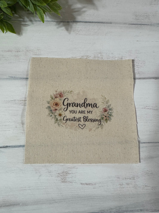 Grandma you are my greatest blessing 5” patch