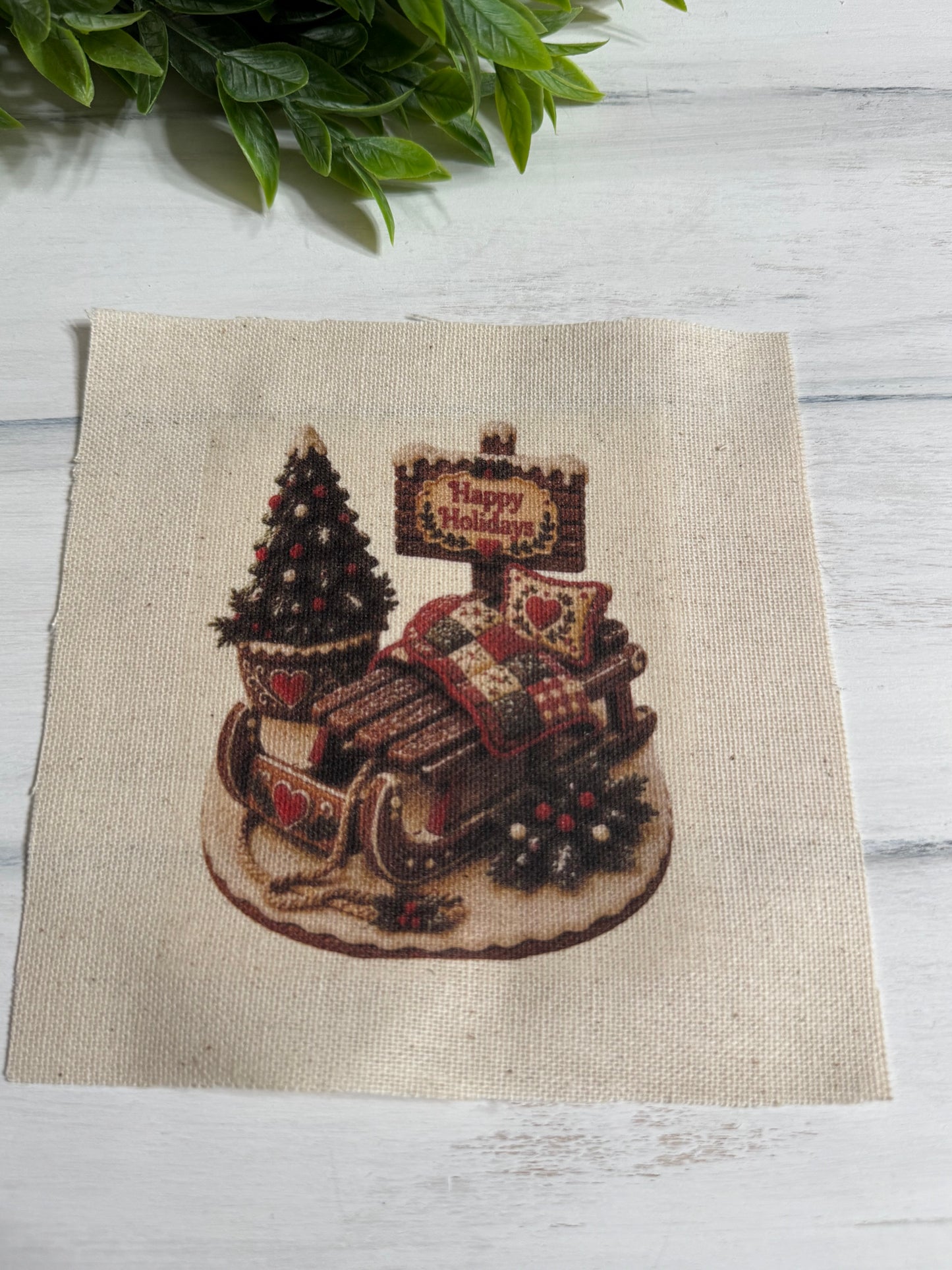Gingerbread sled 5” patch