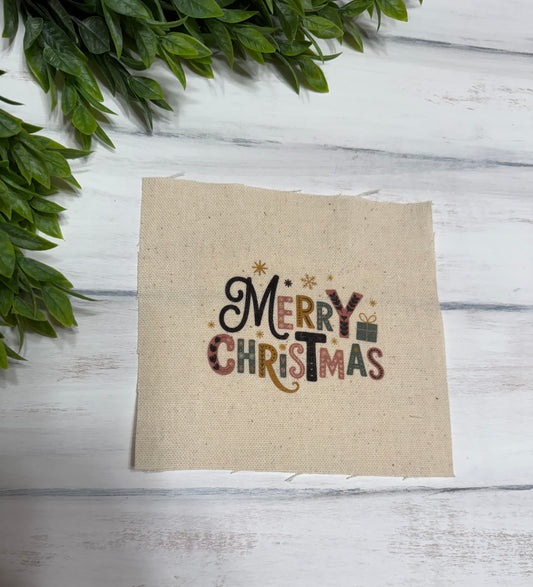 Colorful Merry Christmas 5” patch