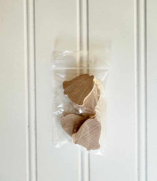 Mini wood bells 4 pack