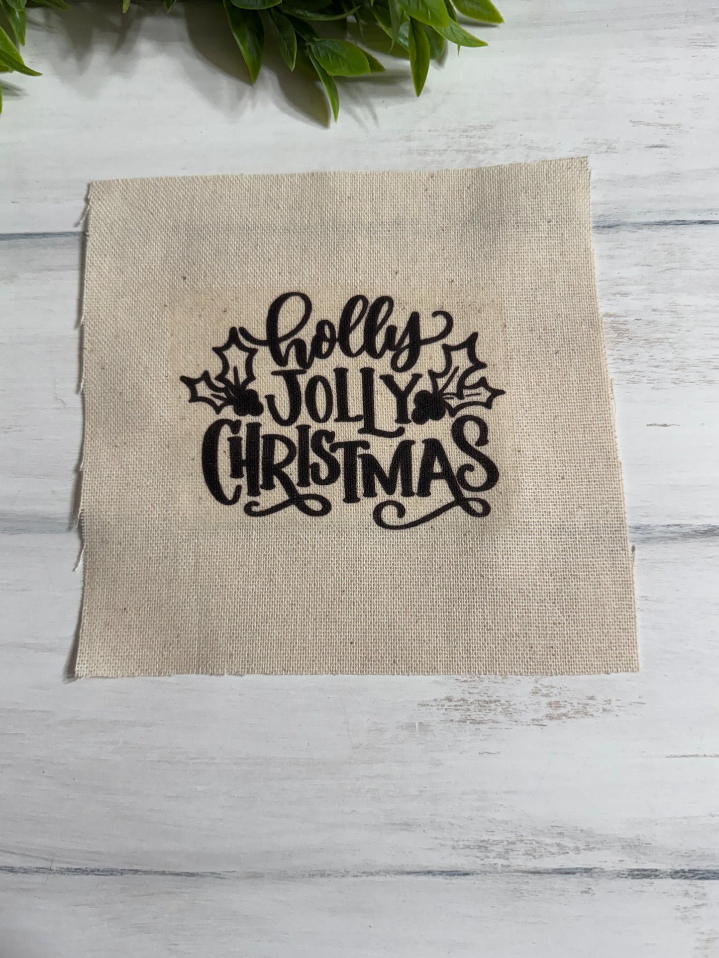Holly jolly words 5” patch