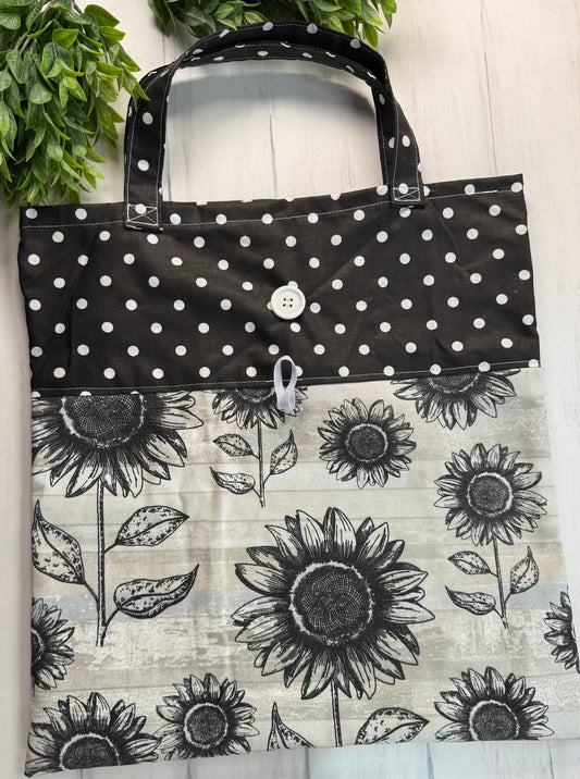 Sunflower fold up shopping bag