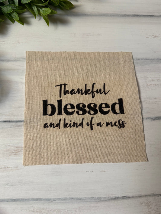 Thankful, blessed 5” patch