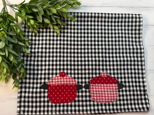Large pans tea towel
