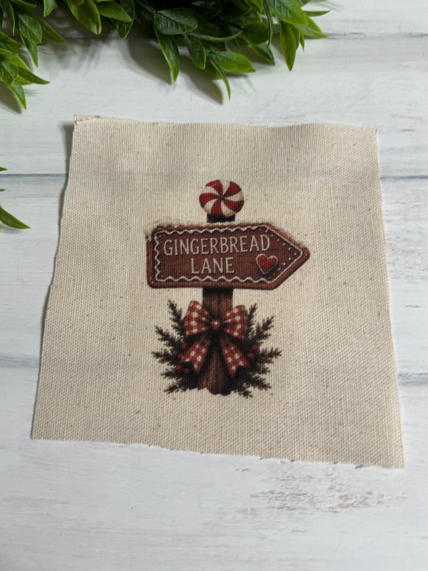Gingerbread lane sign 5” patch