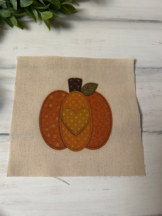 Deep orange pumpkin 5” patch