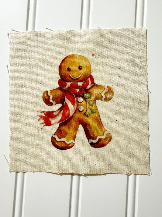 Gingerbread with scarf 5” patch