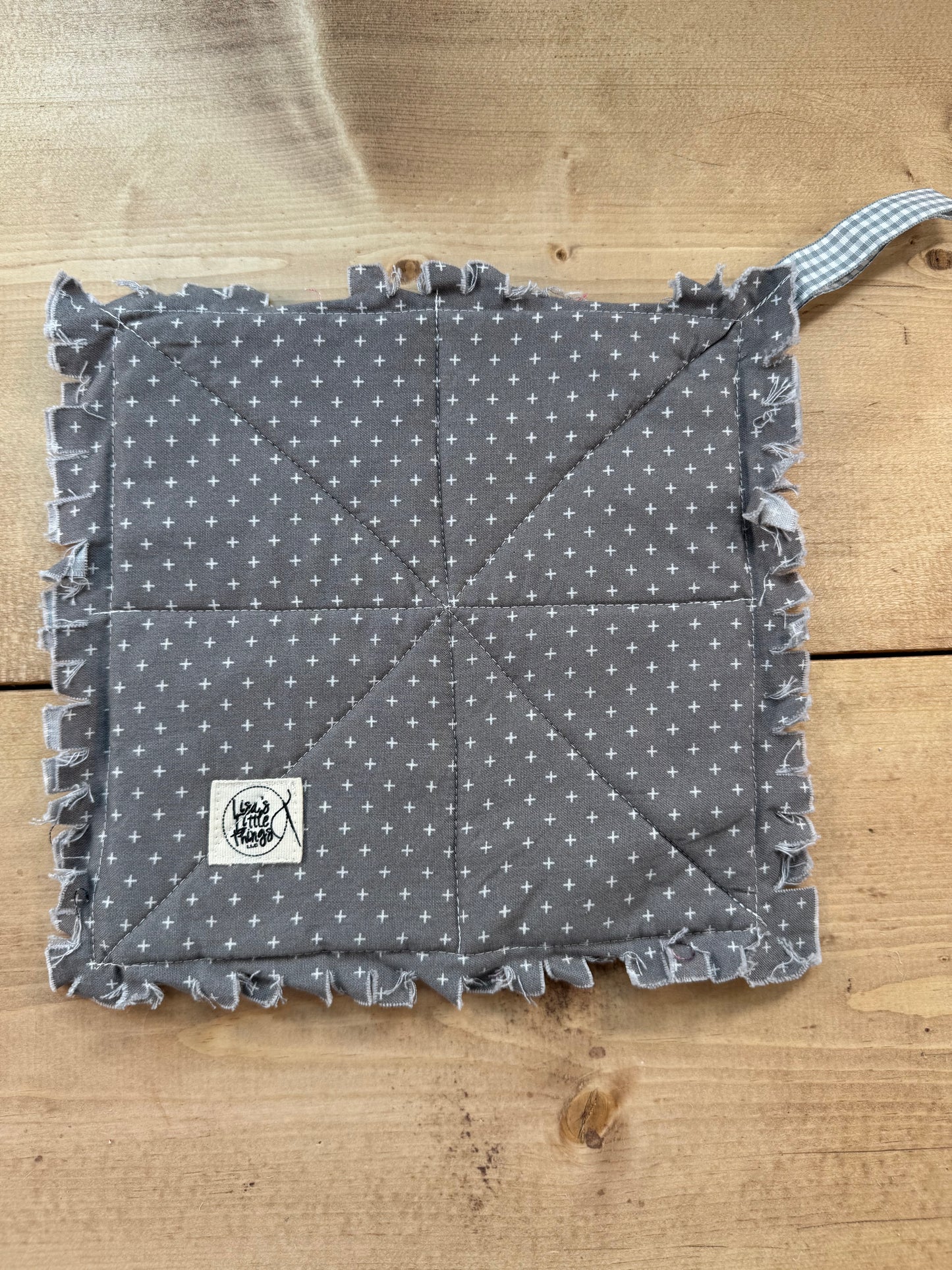 Gray + potholder
