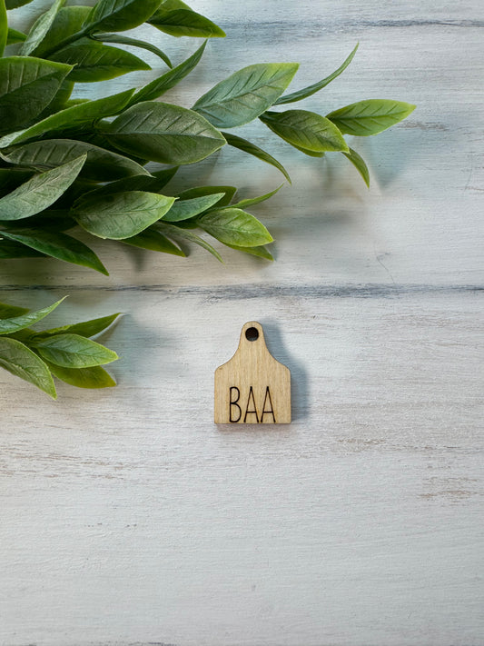 Baa wooden tag