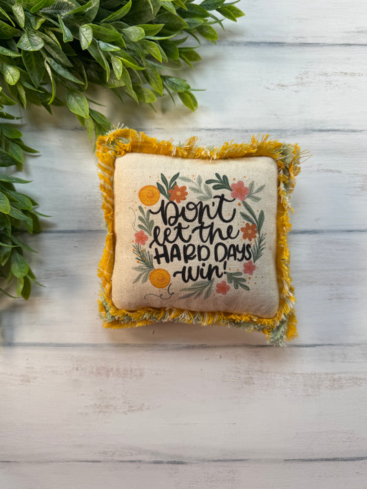 Don’t let framed 5” mini pillow