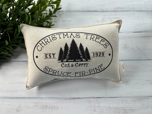 Christmas trees 5” X 8” mini pillow