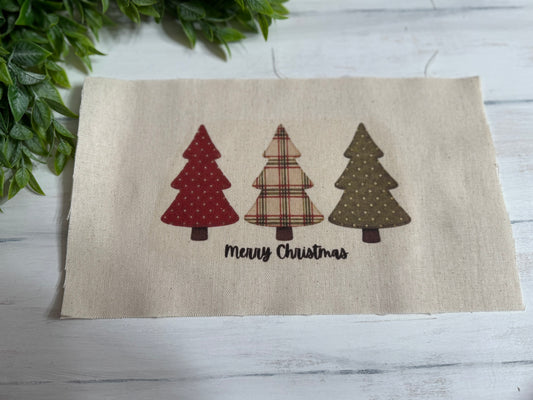 Merry Christmas trees pillow kit