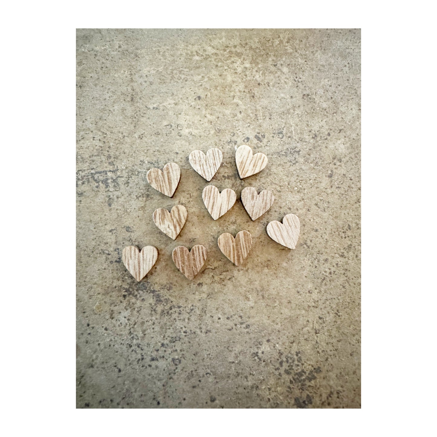 Wood hearts 1/2” set of 10