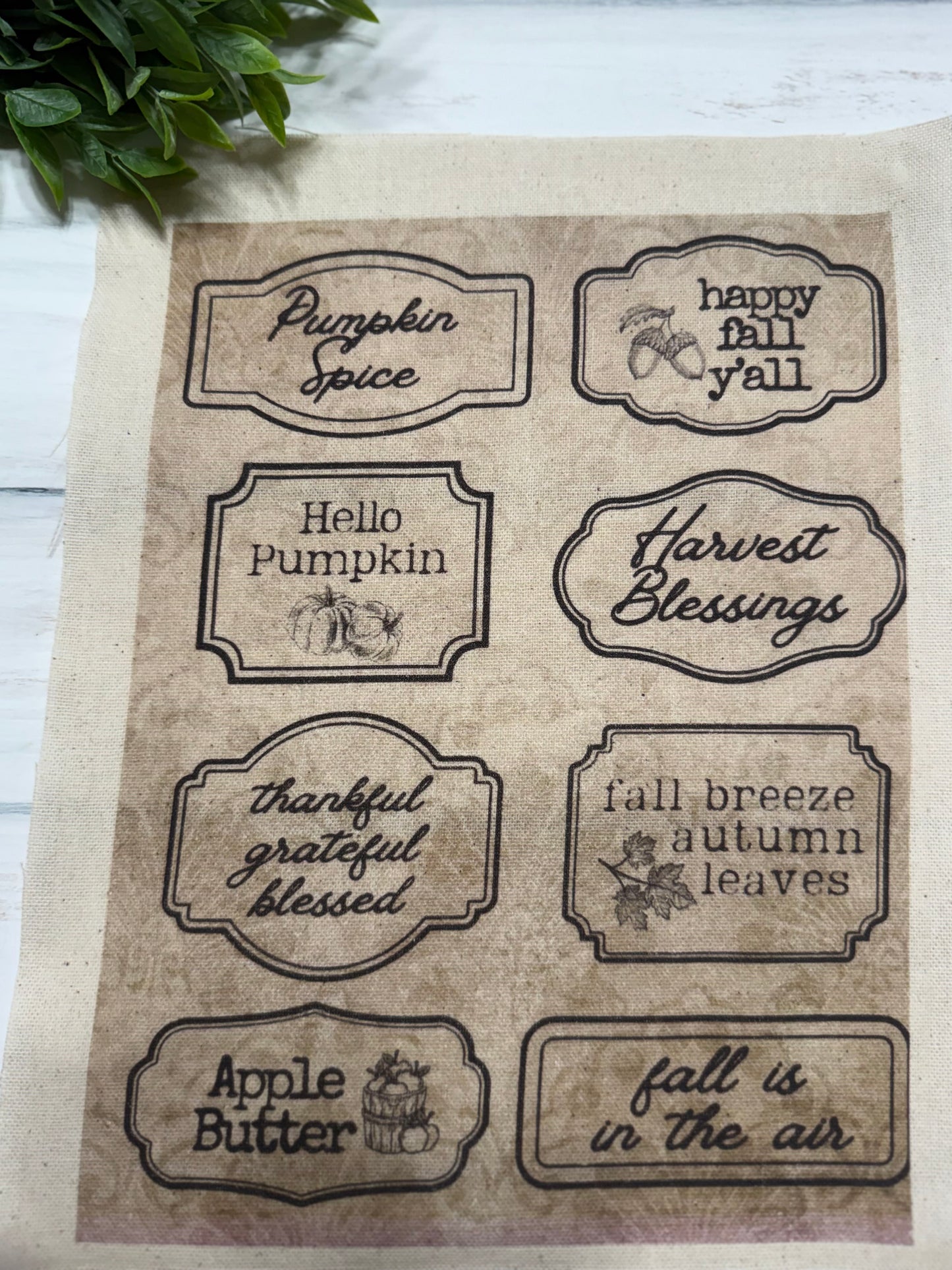Fall neutral set 1 sheet of tags