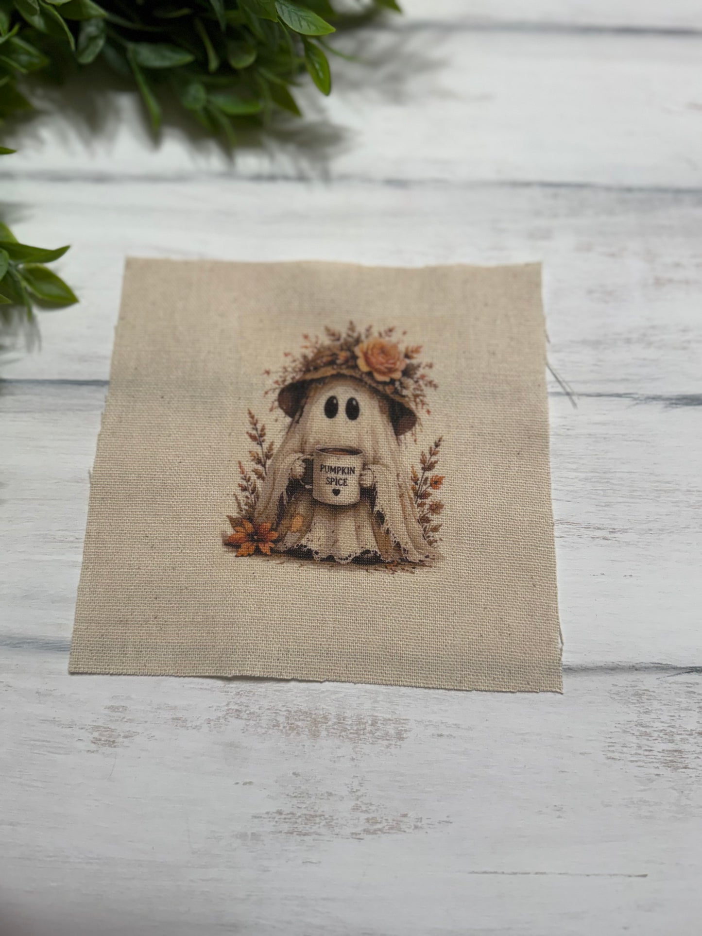Ghost pumpkin spice 5” patch