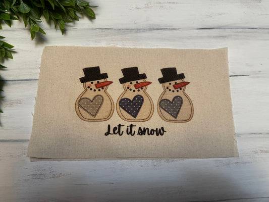 Let it snow blues & gray pillow kit