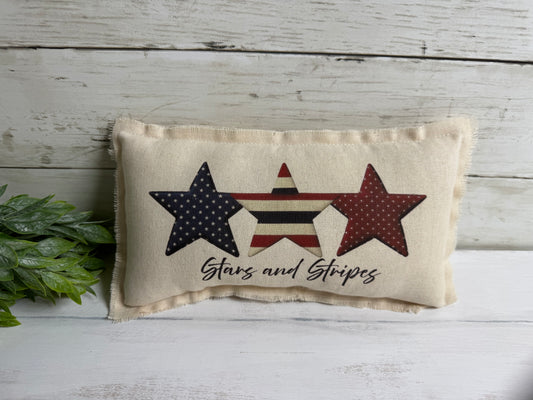Stars & Stripes 5” X 10” mini pillow