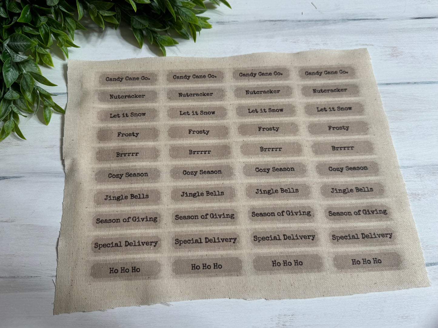 Candy cane co & more sheet of words