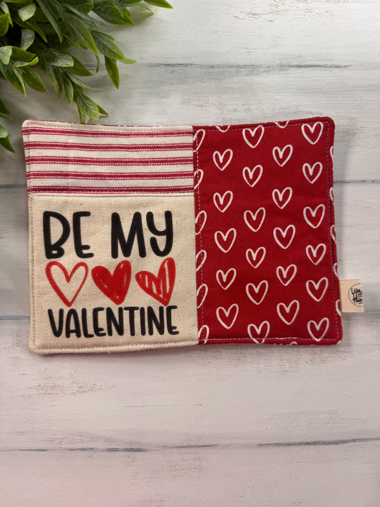 Be my Valentine red mug rug