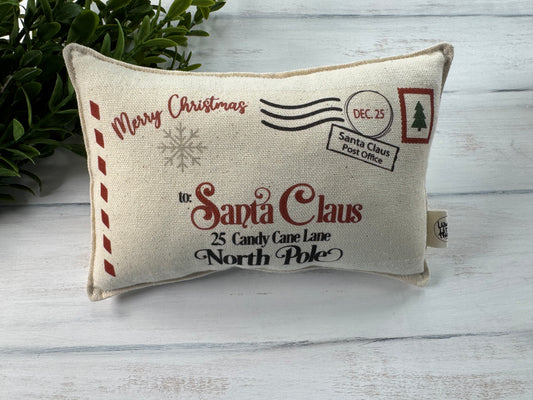 Letters to Santa 5” X 8” mini pillow