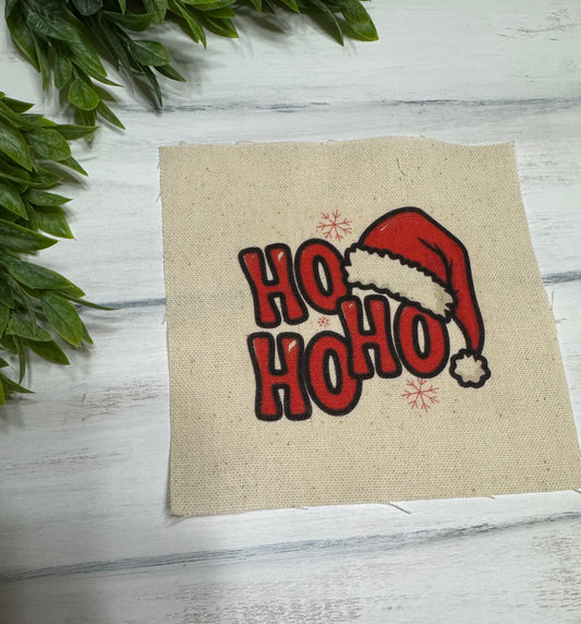 Santa Hat Ho Ho Ho 5” patch