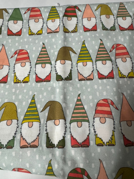 Colorful gnomes Spoonflower 2 yard fabric