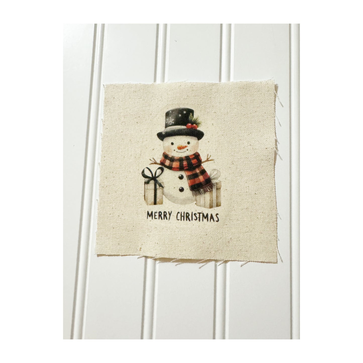 Merry Christmas Snowman 5” patch