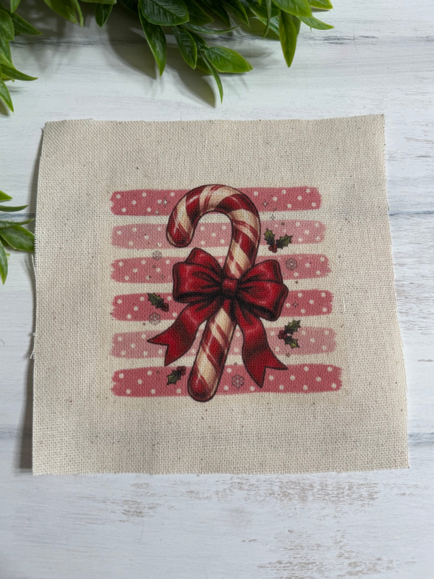 Candy cane on stripes 5” patch