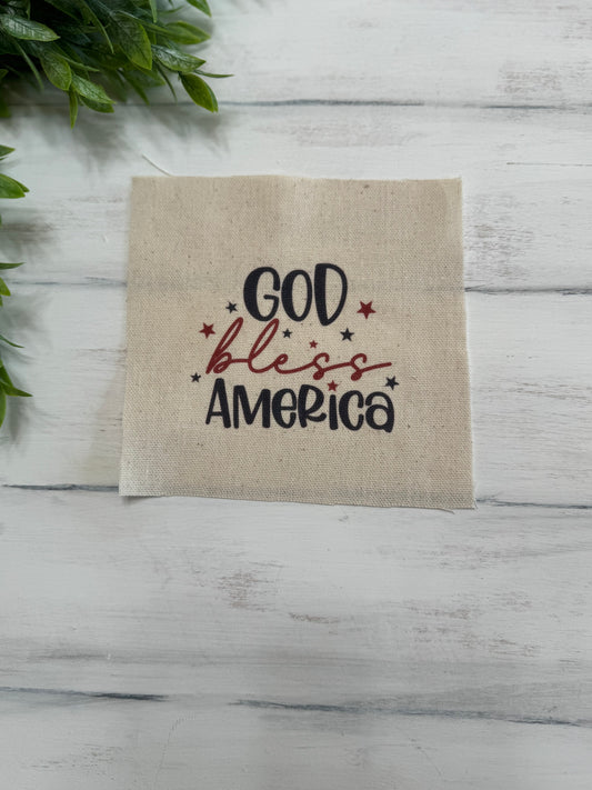 God bless America 5” patch