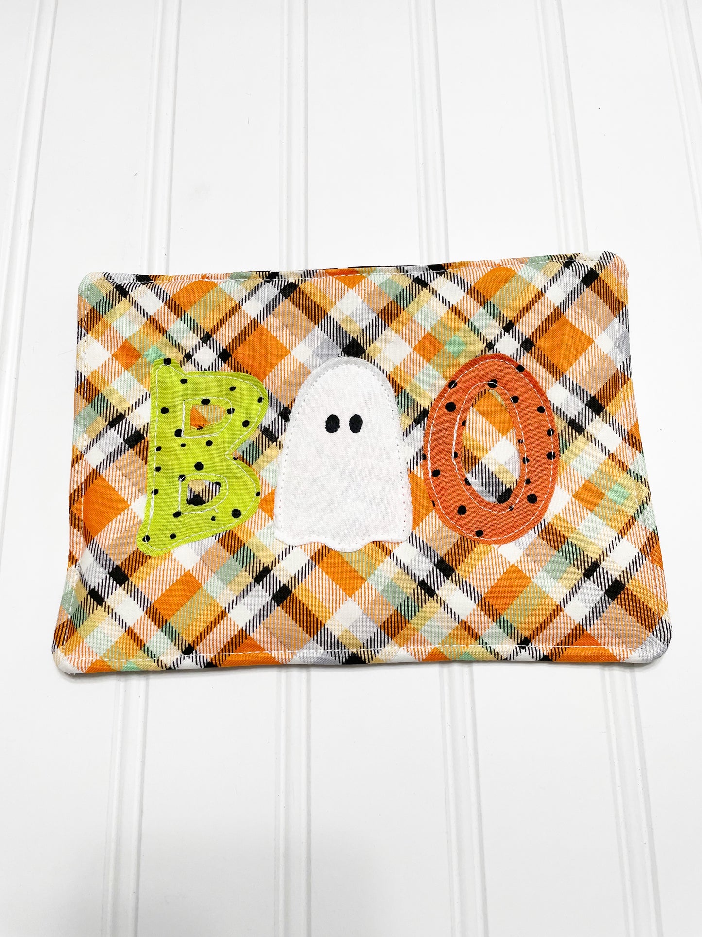 BOO mug rug