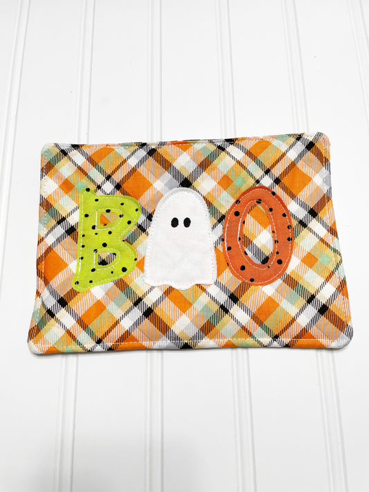 BOO mug rug