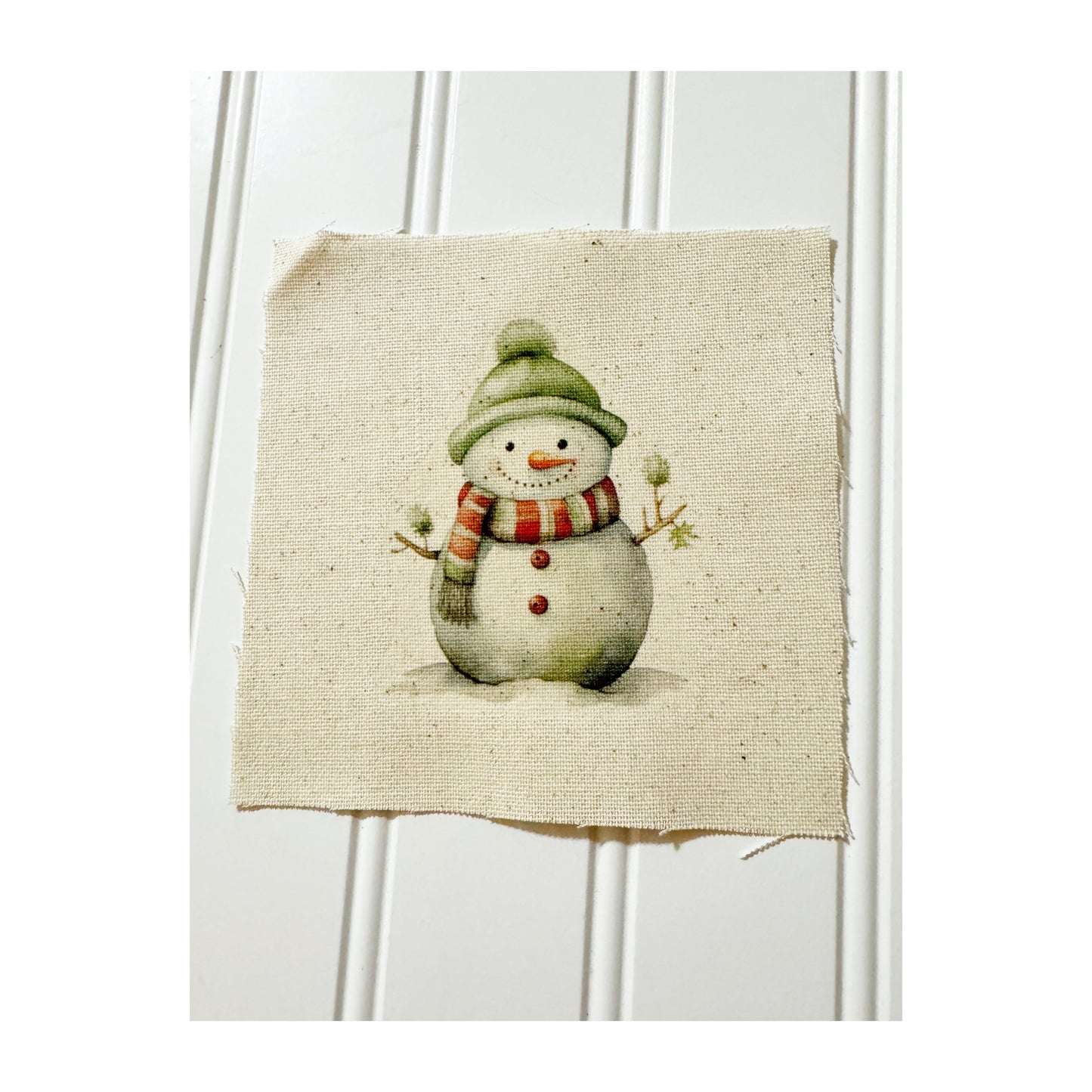 Red-Green Snowman 5” patch