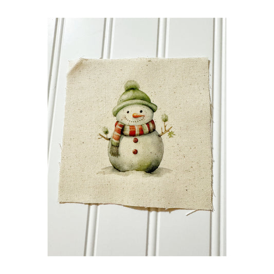 Red-Green Snowman 5” patch