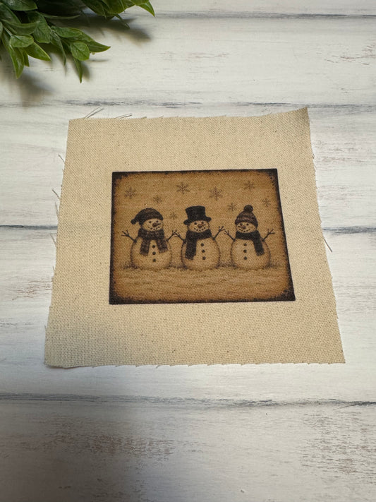 Snowman trio 5” patch