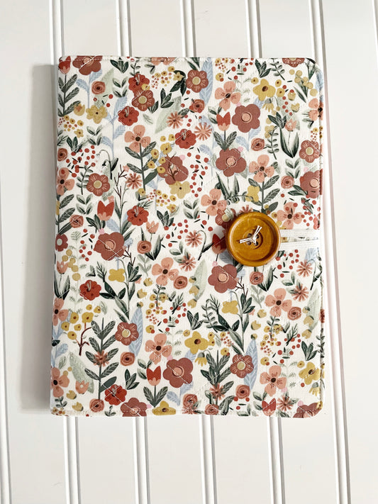 Floral button closure Composition Notebook Cover