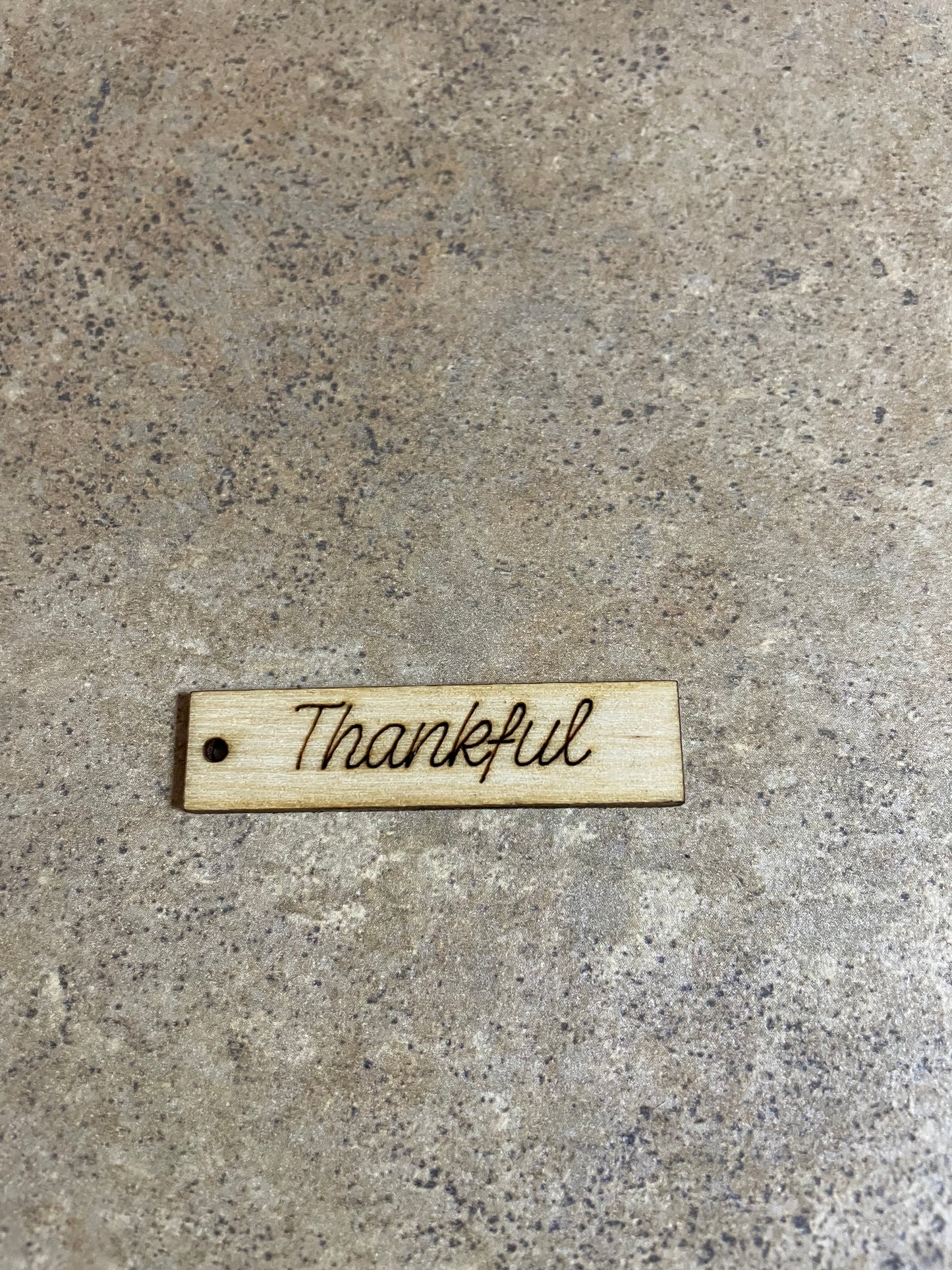 Thankful wooden tag