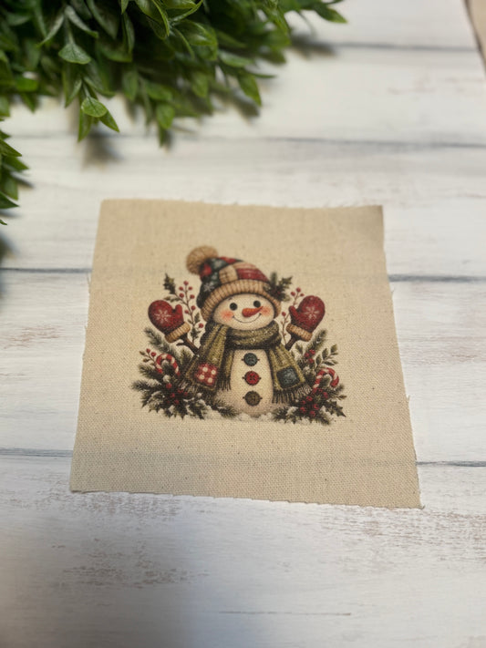 Patchy snowman 5” patch