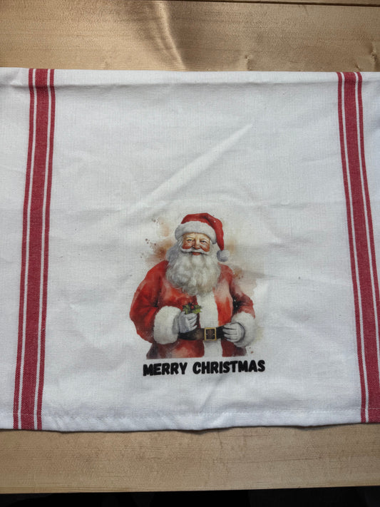 Santa tea towel