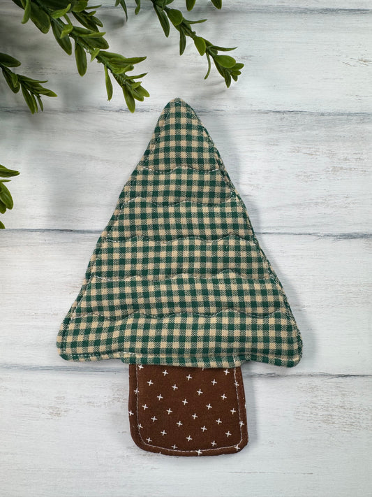 Plaid Quilted tree coasters