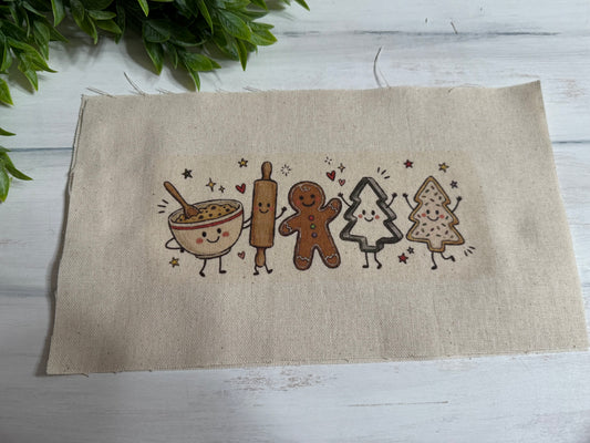 Gingerbread baking characters pillow kit