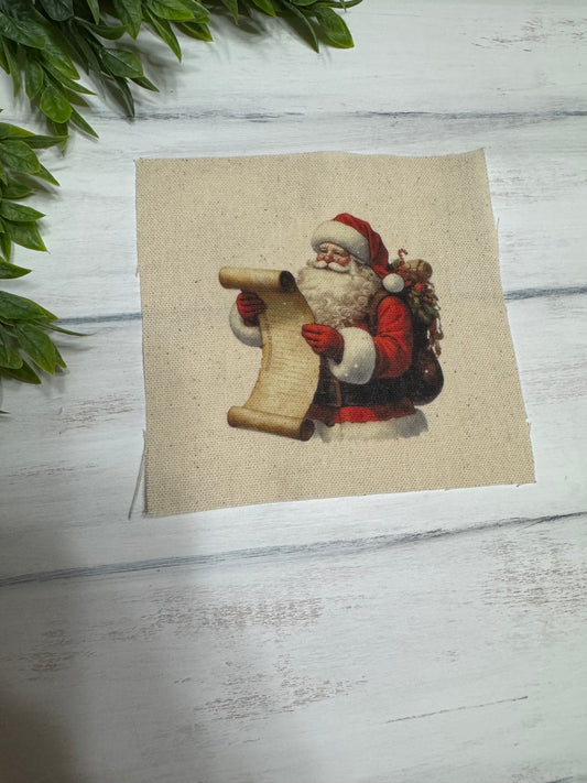 Santa Claus with list 5” patch