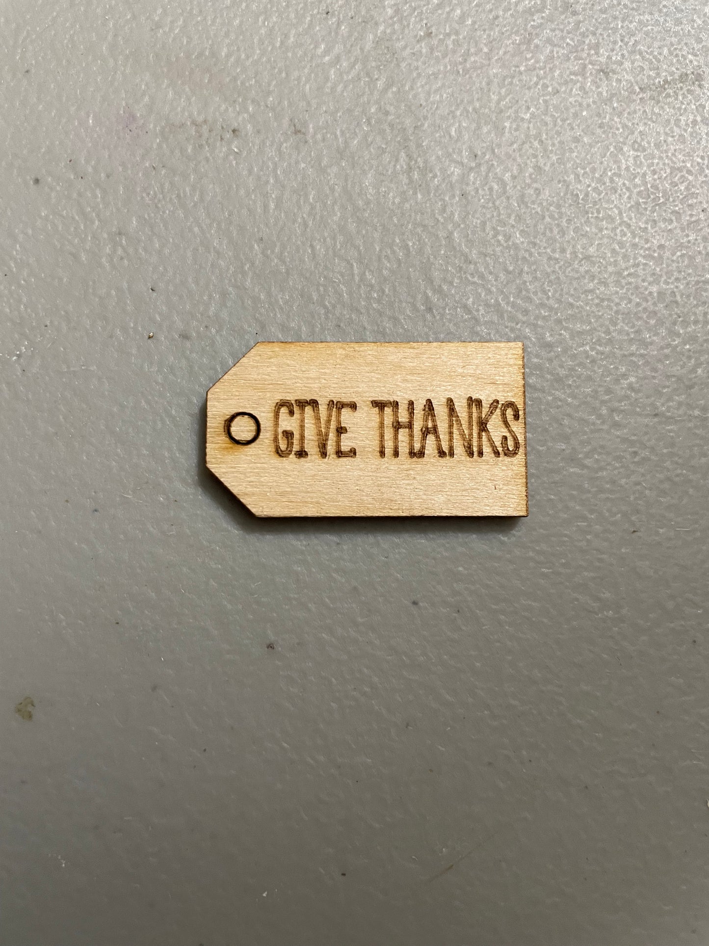 Give Thanks wooden tag