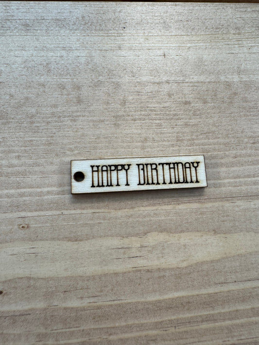 Happy birthday (new) wooden tag