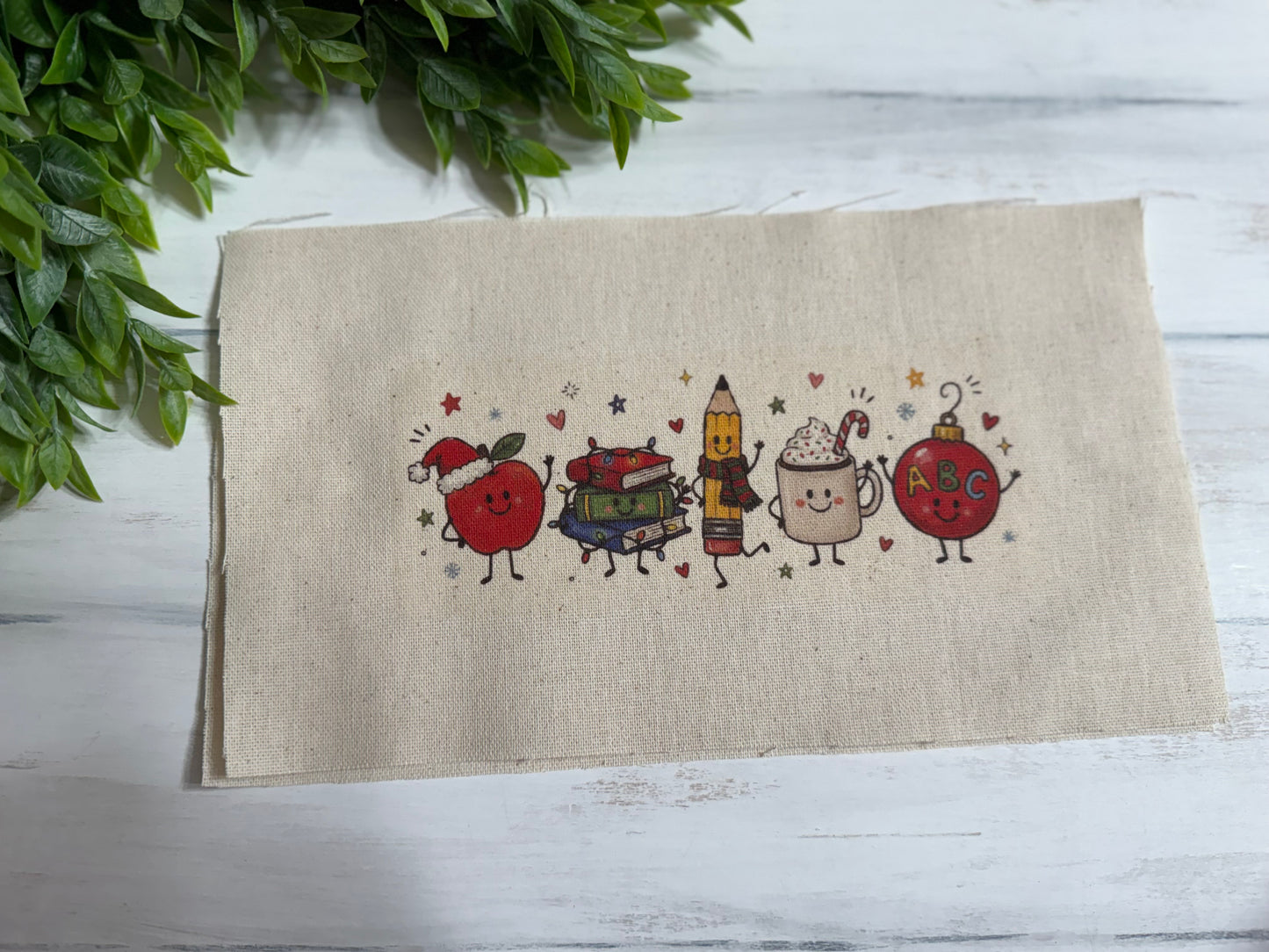 Teacher Christmas characters pillow kit