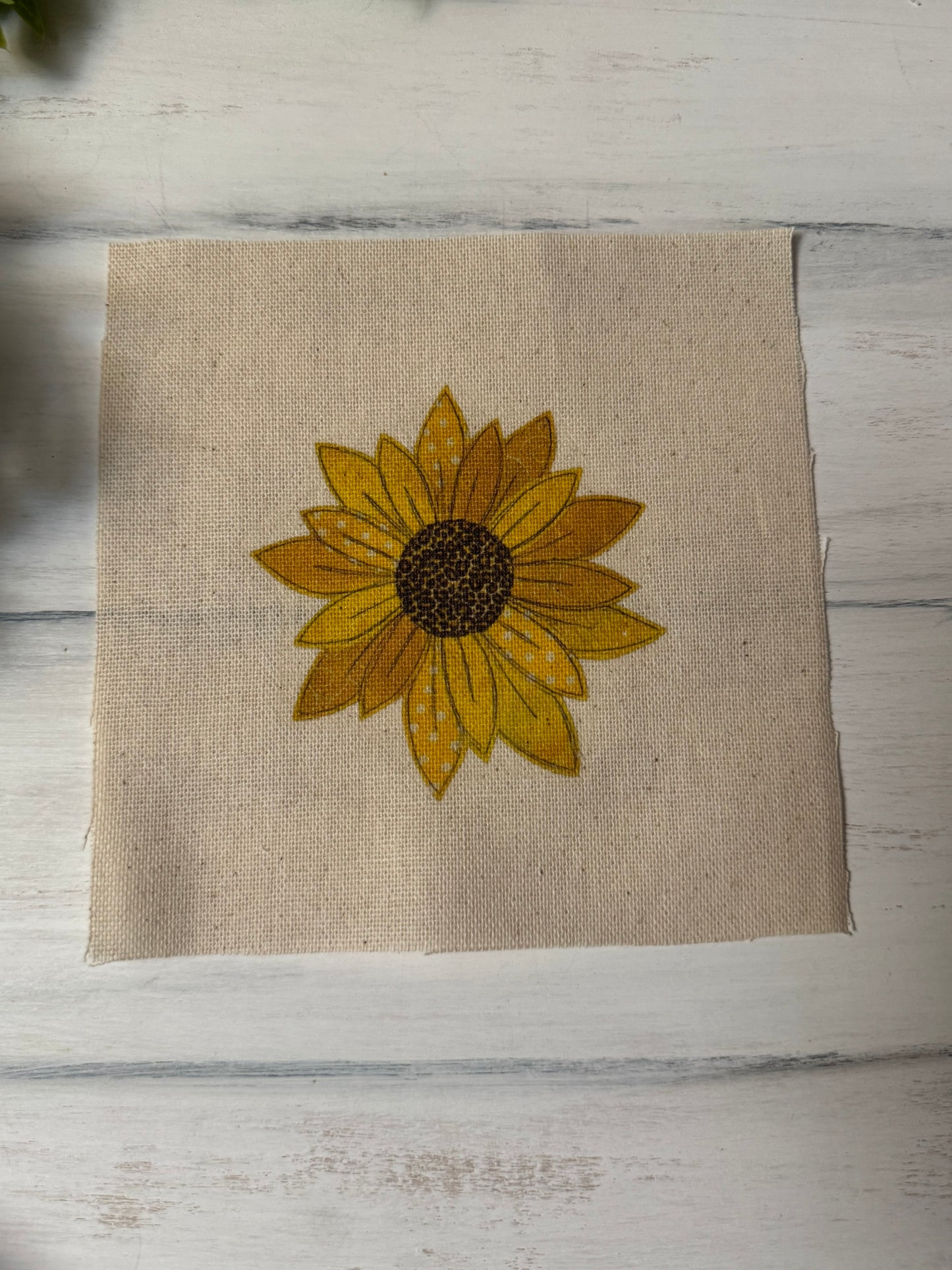 Sunflower with leopard center 5” patch