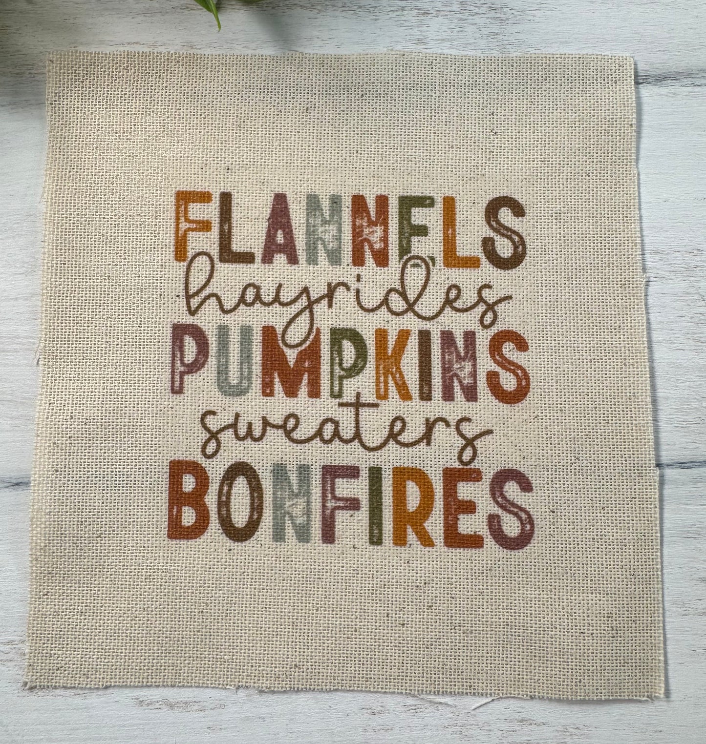 Flannels, hayrides . . .print 9” patch